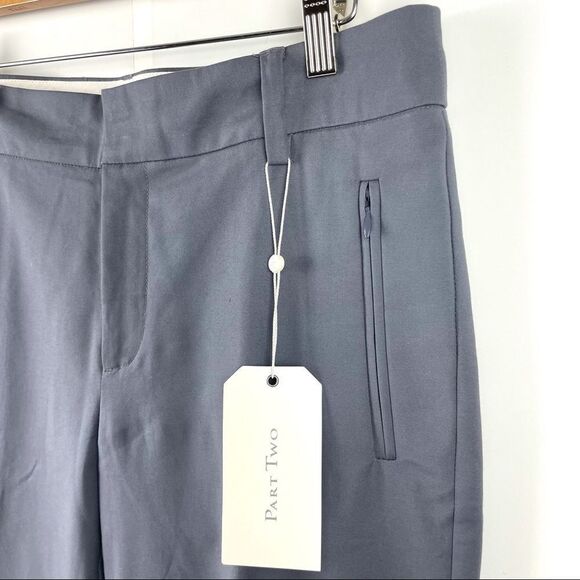 NEW Part Two Urban Pants in Slate Grey Stretch Cotton Tapered Leg US 8/UK 12 - Picture 8 of 11